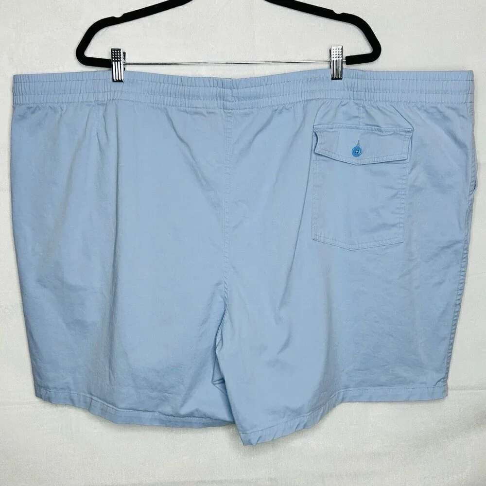 Lands’ End Shorts Men’s 4XL (54-56) Big & Tall Light Blue Outdoor Chino Stretch